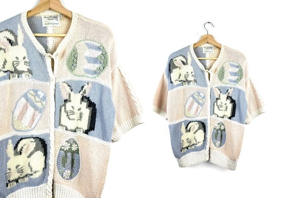Vintage Easter Bunny Novelty Sweater | Spring Swea