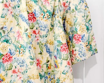 90s Vintage Thomasville Yellow Botanical Floral Bedding Set | Grandmillennial | Cottage Chic