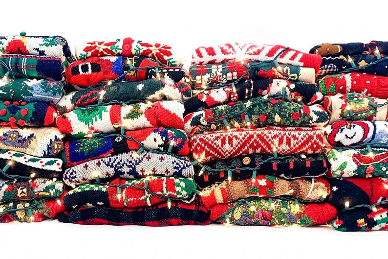 Vintage Ugly Christmas Sweaters All Sizes Tacky Christmas image 1