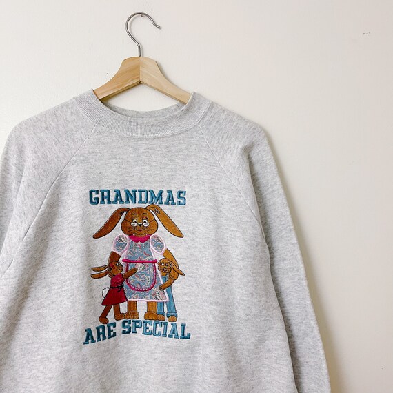 90s Vintage Grandma Embroidered Sweatshirt