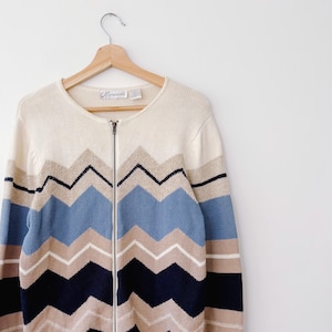 Vintage Knit Zip Sweater