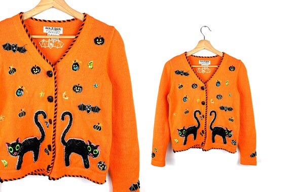 Vintage Ugly Halloween Cardigan Sweater