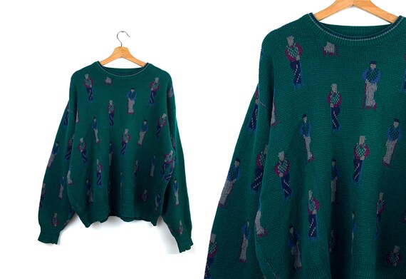 90s Vintage Golf Novelty Sweater
