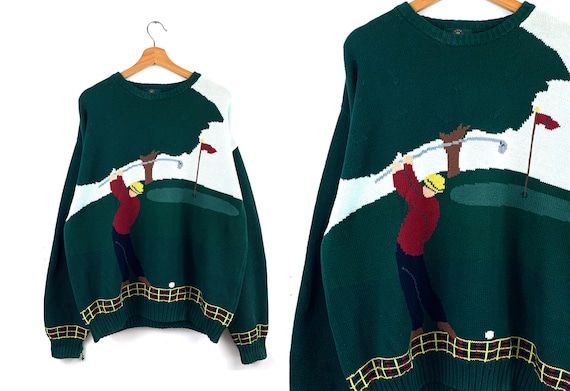 90s Vintage Golf Novelty Sweater