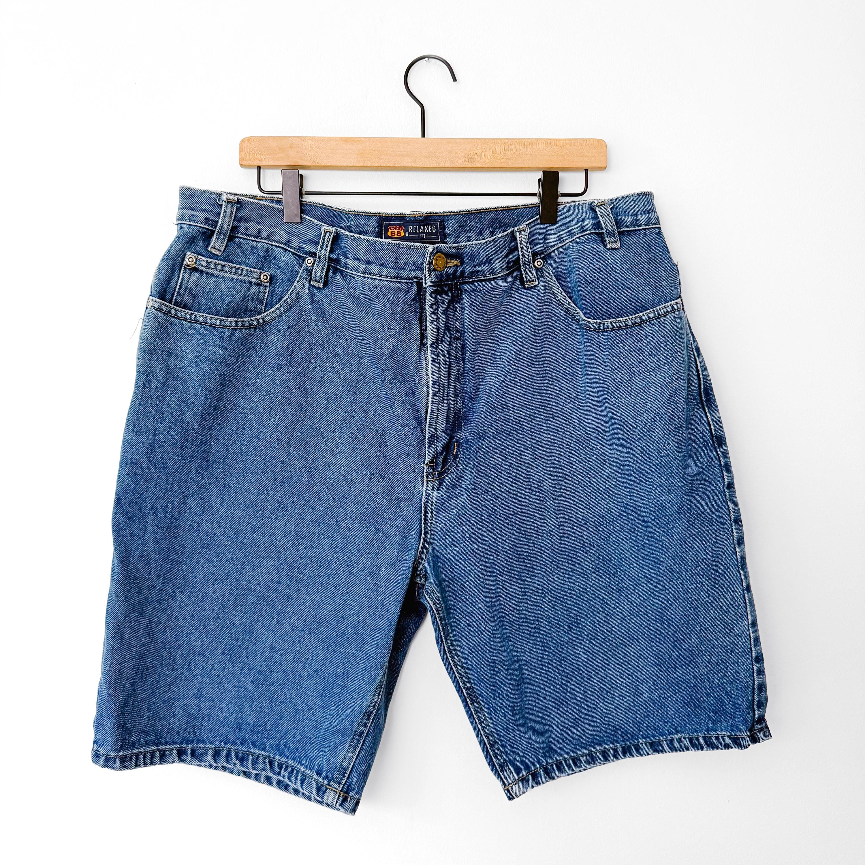 90s Vintage Route 66 Denim Jort Shorts