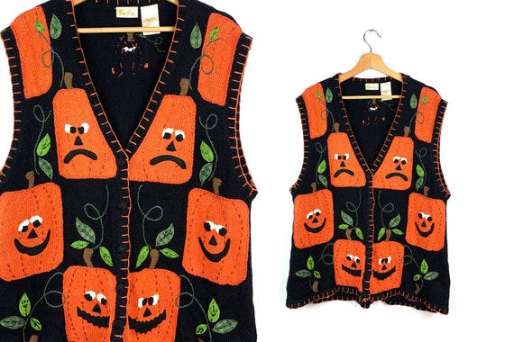 Vintage Ugly Halloween Sweater Vest