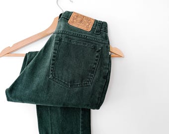 80s Vintage Cenza Green Wash Denim Jeans