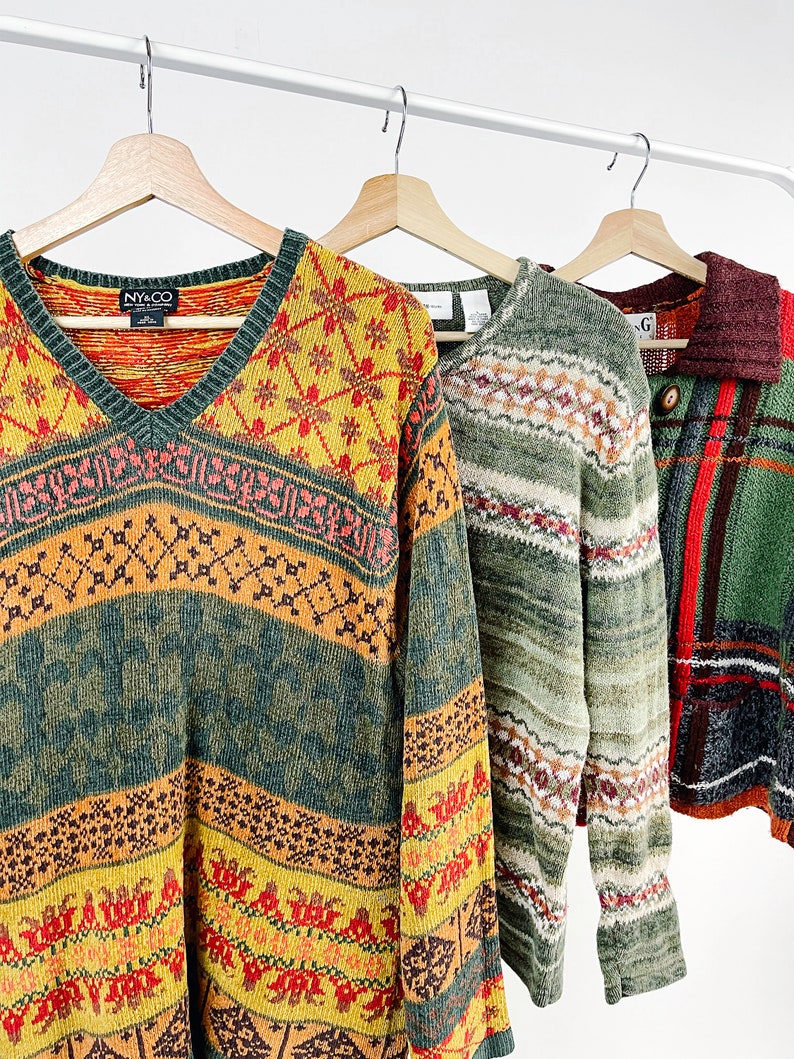 Vintage 90s Y2K Sweaters Y2K Clothing Rainbow Sweaters 2000s Sweaters 90s sweaters Y2K Tops Gift Ideas image 8