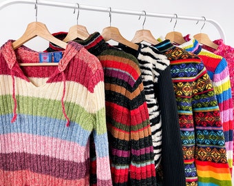 Vintage 1990's Bowling Hip Hop New Wave Vest Cartoon Sweater Vintage Kleding Kleding Gender-neutrale kleding volwassenen Sweaters 90's Knit Sweater 
