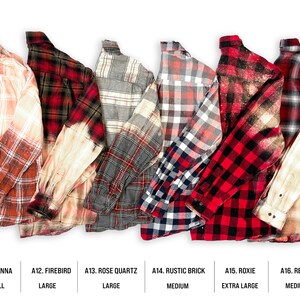 Vintage Distressed Bleach Flannel Shirts image 4