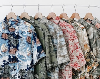 Camicie hawaiane vintage / Camicia a maniche corte con bottoni / Camicie oversize / Stili retrò anni '80 e '90 / Camicia floreale vintage