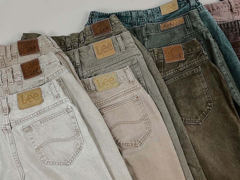 90s Vintage Earth Tone Jeans All Sizes High Waisted Jeans - Etsy