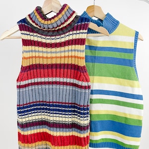 Vintage 90s Y2K Sweaters Y2K Clothing Rainbow Sweaters 2000s Sweaters 90s sweaters Y2K Tops Gift Ideas image 9