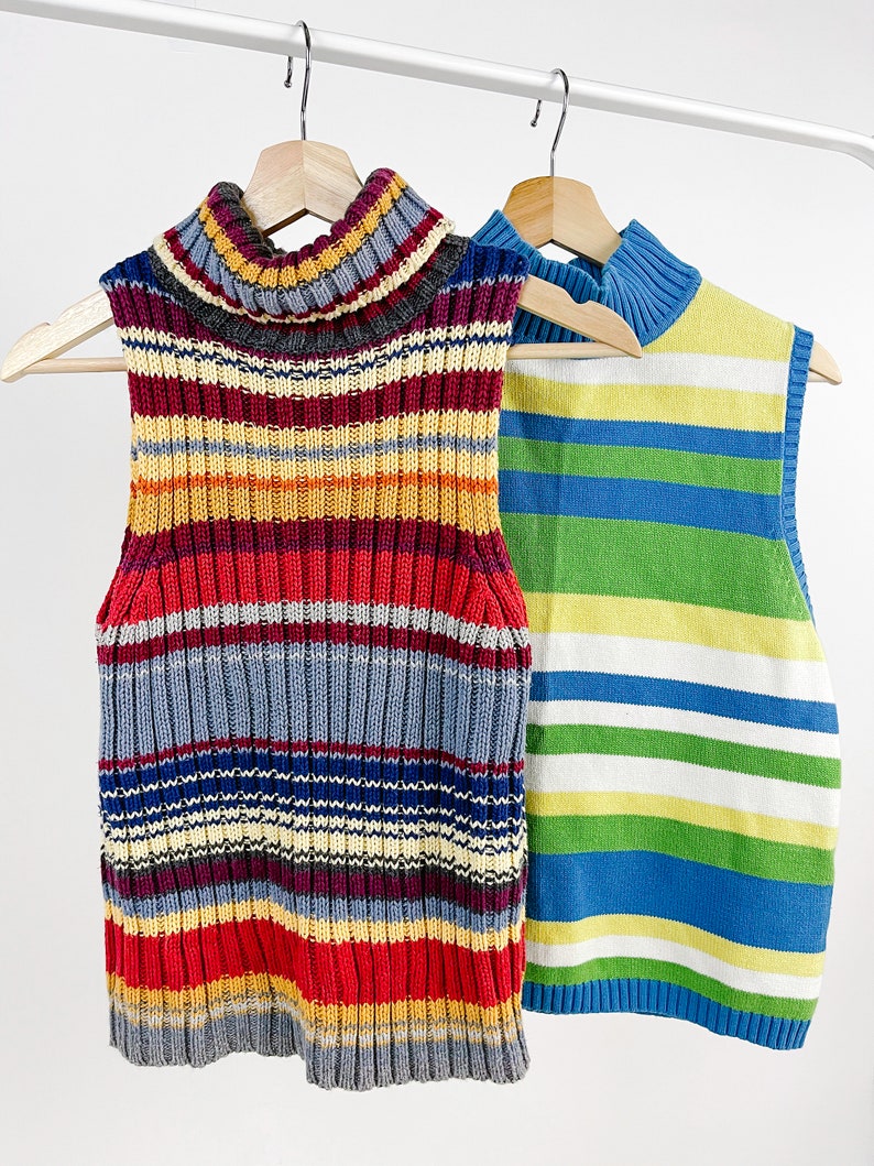 Vintage 90s Y2K Sweaters Y2K Clothing Rainbow Sweaters 2000s Sweaters 90s sweaters Y2K Tops Gift Ideas image 9