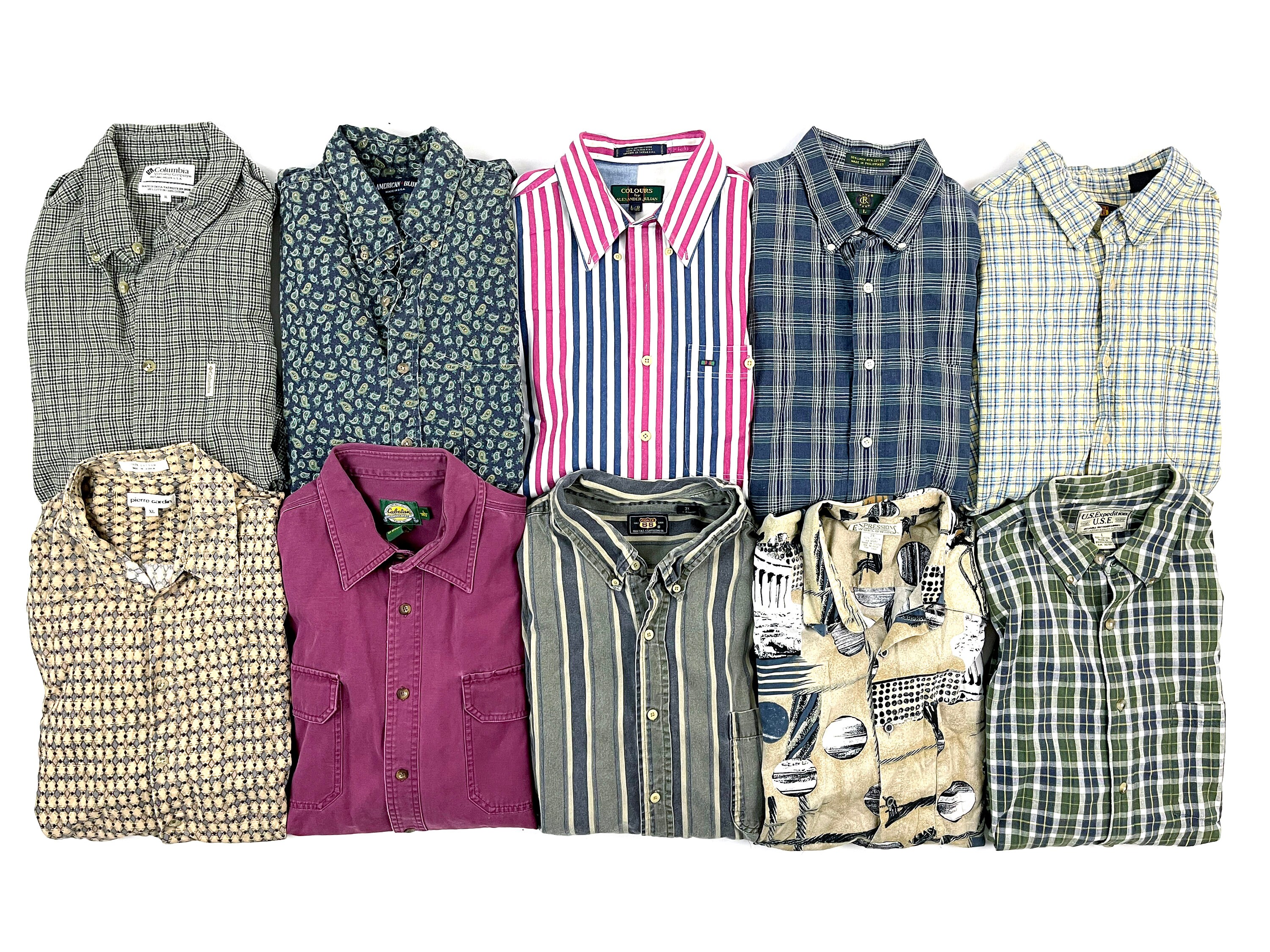 Vintage Mens Shirts Short Sleeve Button Down Shirts 80s Etsy