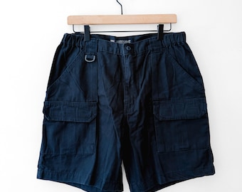 Pantalones cortos cargo azul marino Vintage Faded Glory / 34W