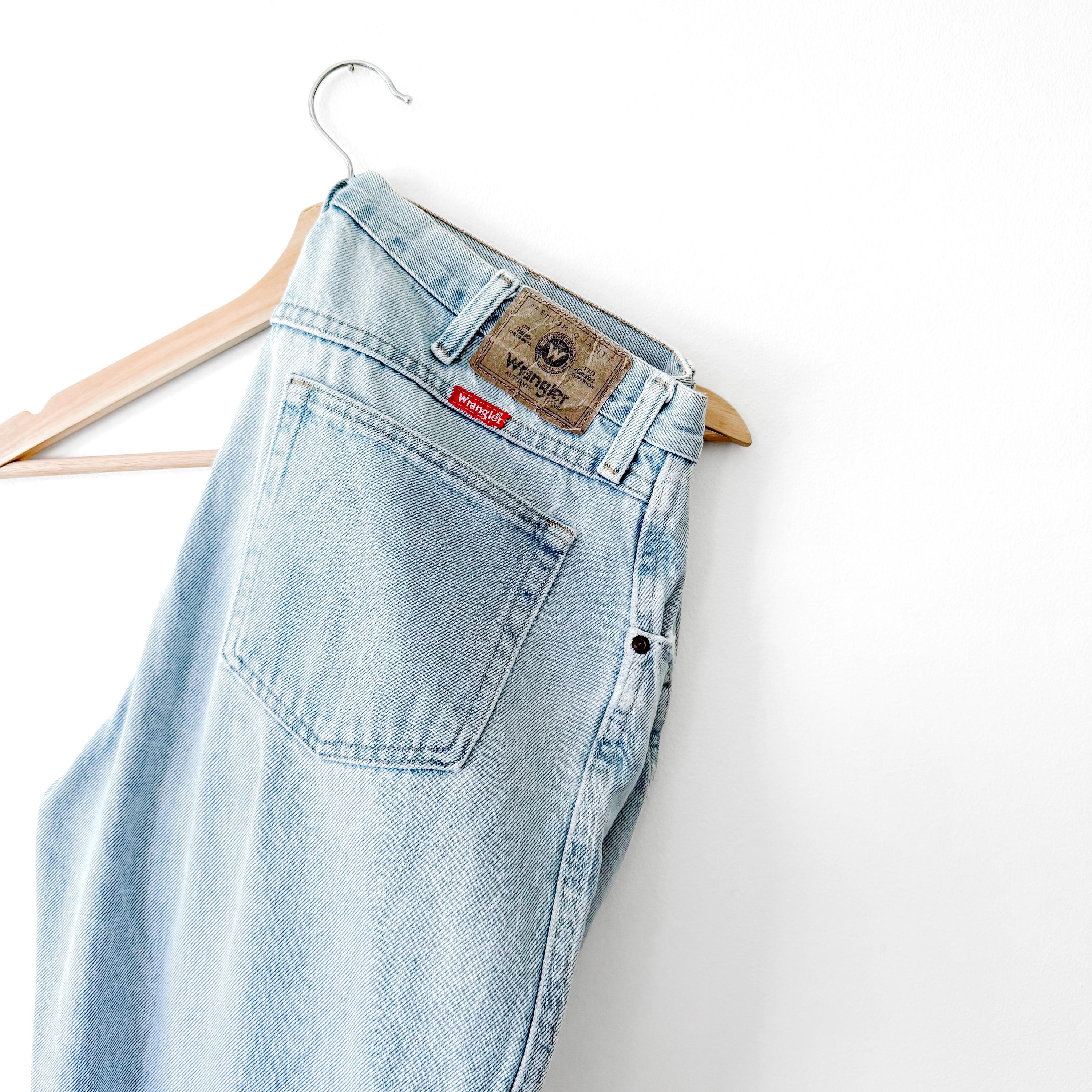 Jean Droit Régulier Vintage Rare Wrangler Années 1970 Bleu