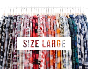 Buy 2 Get 1 Free- Vintage Oversize Flannel Shirts | Size Large