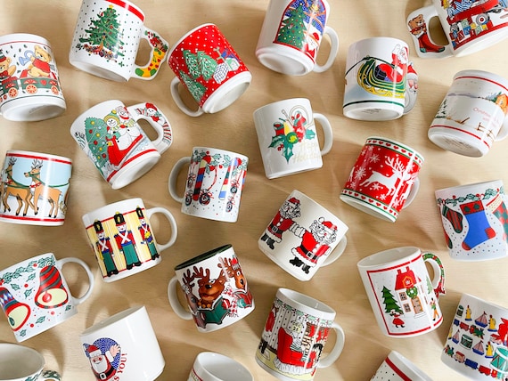 Vintage Christmas Holiday Coffee Mugs You Pick Coffee Mug Retro Kitchen  Gifts for Her Gifts for Him Gift Ideas 
