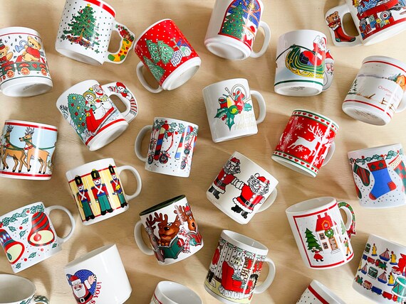 Vintage Christmas Holiday Coffee Mugs You Pick Coffee Mug Retro Kitchen  Gifts for Her Gifts for Him Gift Ideas 