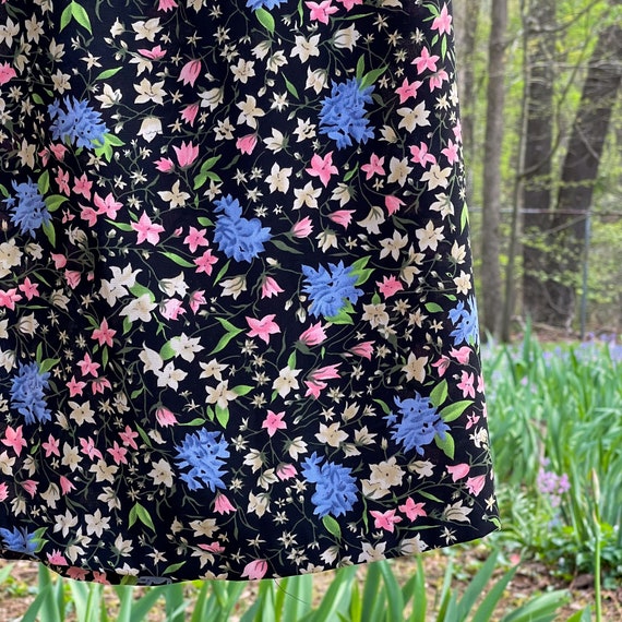 Vintage Floral Print Maxi Skirt - image 2