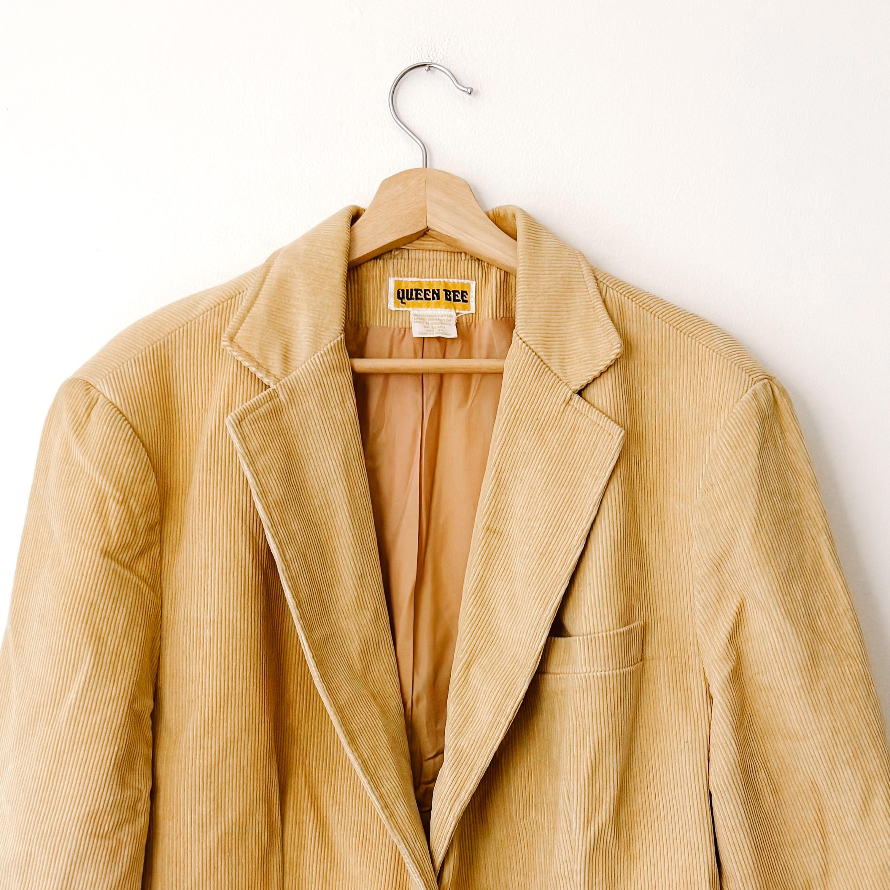 90s Vintage Blonde Corduroy Coat Jacket - Etsy