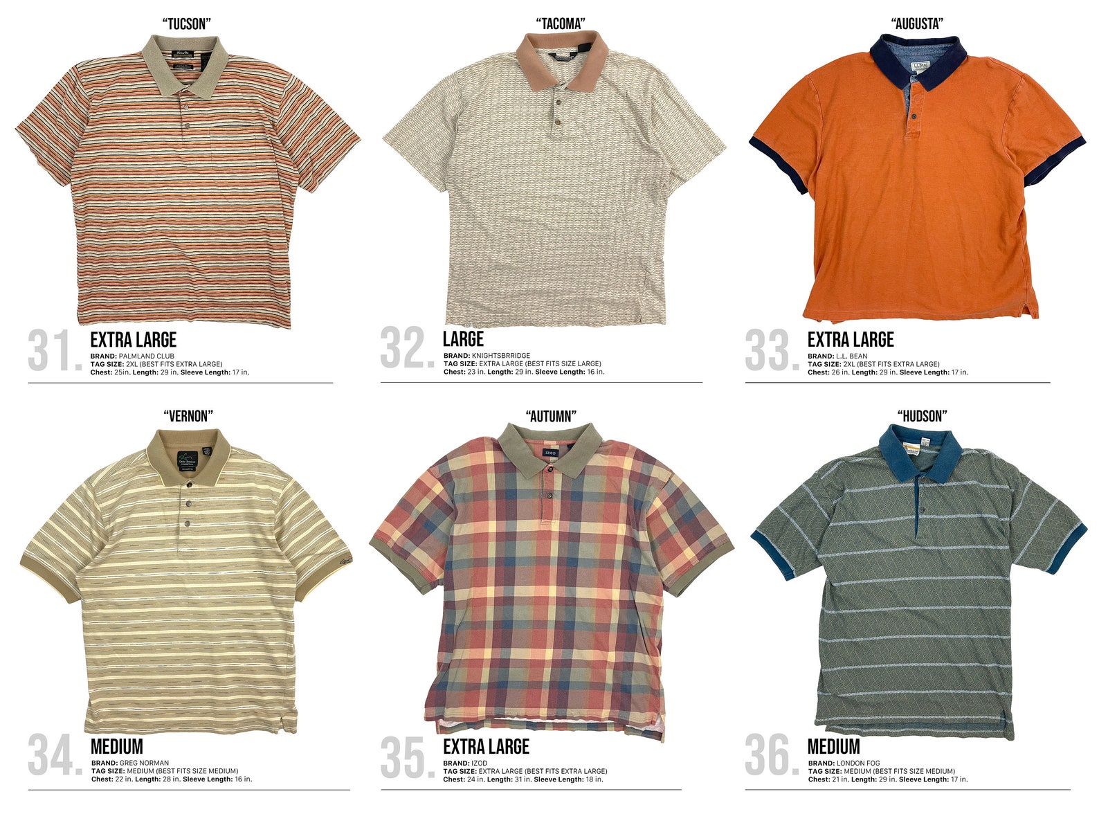 Vintage Polo Shirts Golf Shirts 80s 90s Retro Styles - Etsy