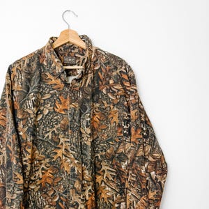 Vintage Schmidt Workwear kamouflageskjorta med knappar