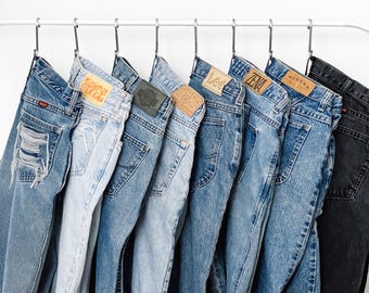 Vintage Jeans | All Sizes | High Waisted | Mid Rise | Relaxed Fit | 80s 90s Style | Mix Brand Denim