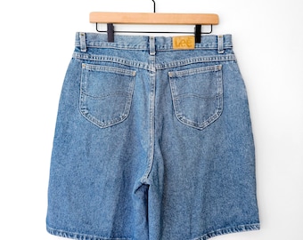 Shorts/pantalones cortos vaqueros de talle alto estilo vintage de los 90 de Lee Denim