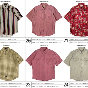 Vintage Mens Shirts Short Sleeve Button Down Shirts 80s 90s Retro Styles Vintage Button Up Shirts image 5