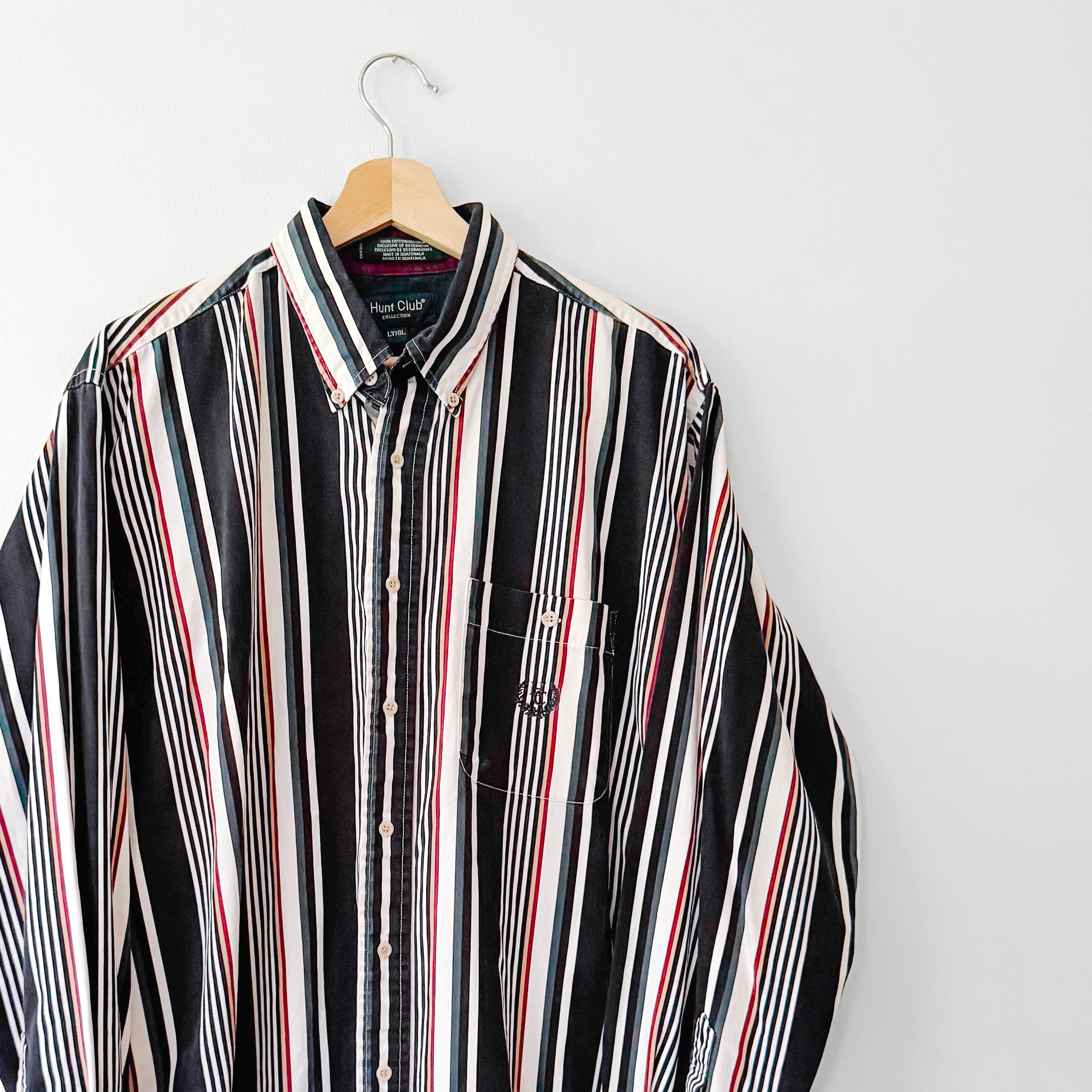 90s Vintage Hunt Club Striped Button Down Shirt