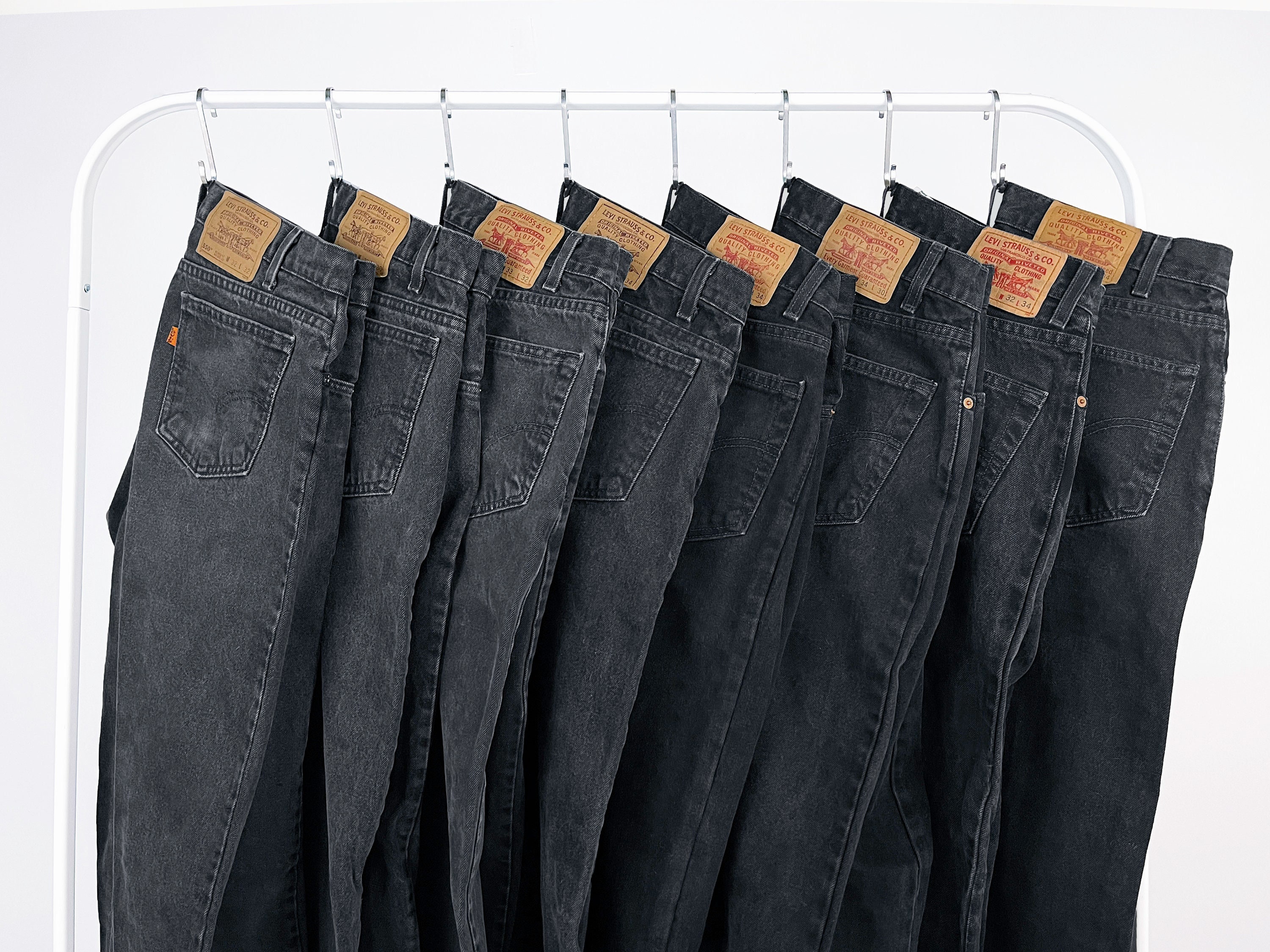 LEVIS ORANGE TAB 517 BLACK DENIM – Society Of Vintage