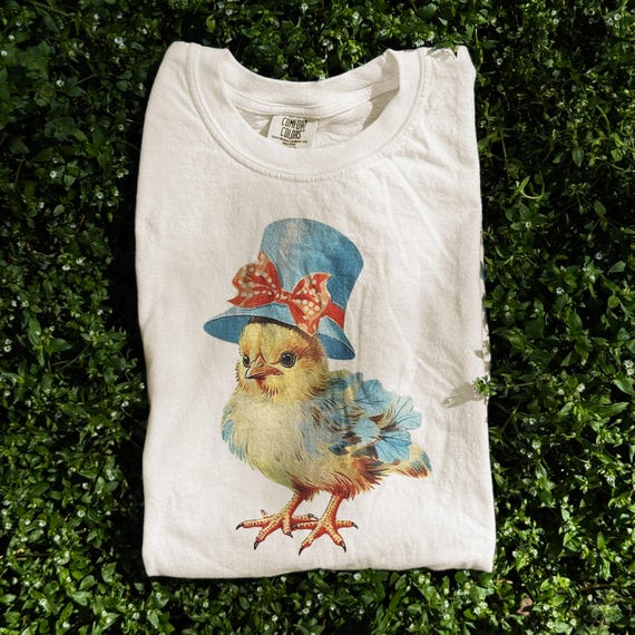 Camiseta retro de pato de Pascua, camiseta de colores cómodos
