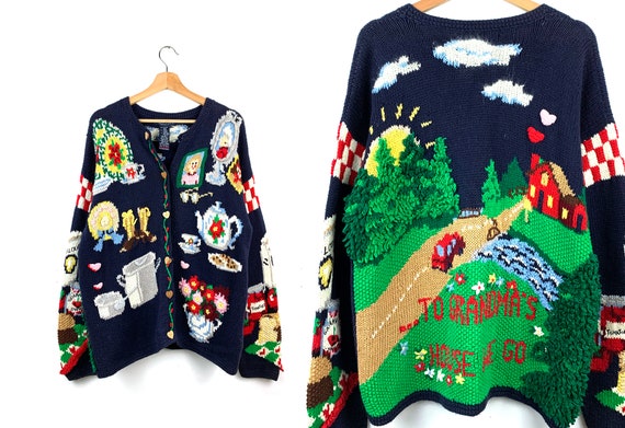 Vintage Grandma's House Novelty Sweater