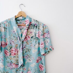 Vintage jaren 90 blousetop met bloemen | Alfred Dunner