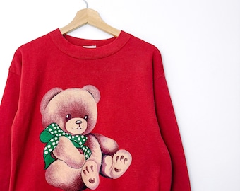 90s Vintage Bear Crew Neck Sweatshirt