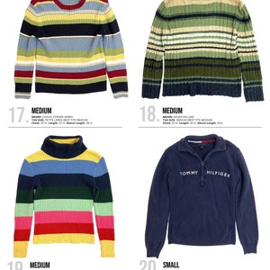 Vintage 90s Y2K Sweaters Y2K Clothing Rainbow Sweaters 2000s Sweaters 90s sweaters Y2K Tops Gift Ideas image 6