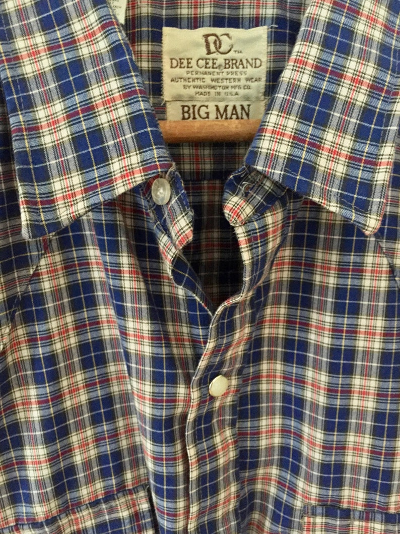 Vintage Western Shirt Dee Cee Brand Western Wear Big Man - Etsy