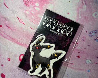 Umbreon pokemon inspired Temporary Tattoo