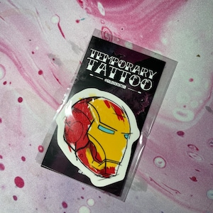 Iron Man inspired Temporary Tattoo