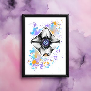 Destiny Ghost Print A5 A4 Homeware Artwork