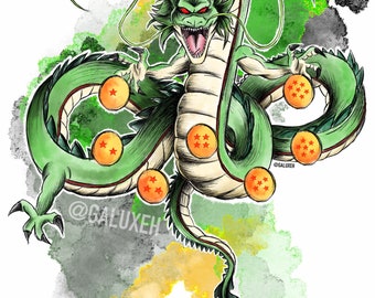 Shenron Dragon ball z inspired Print A4 A3