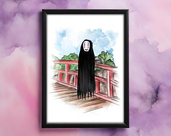 NO FACE Gibli inspired Print A4 A3