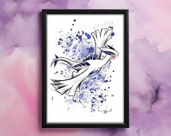 LUGIA inspired Pokemon Print