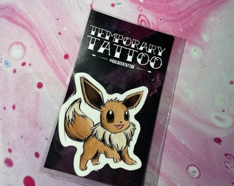 Eevee pokemon inspired Temporary Tattoo