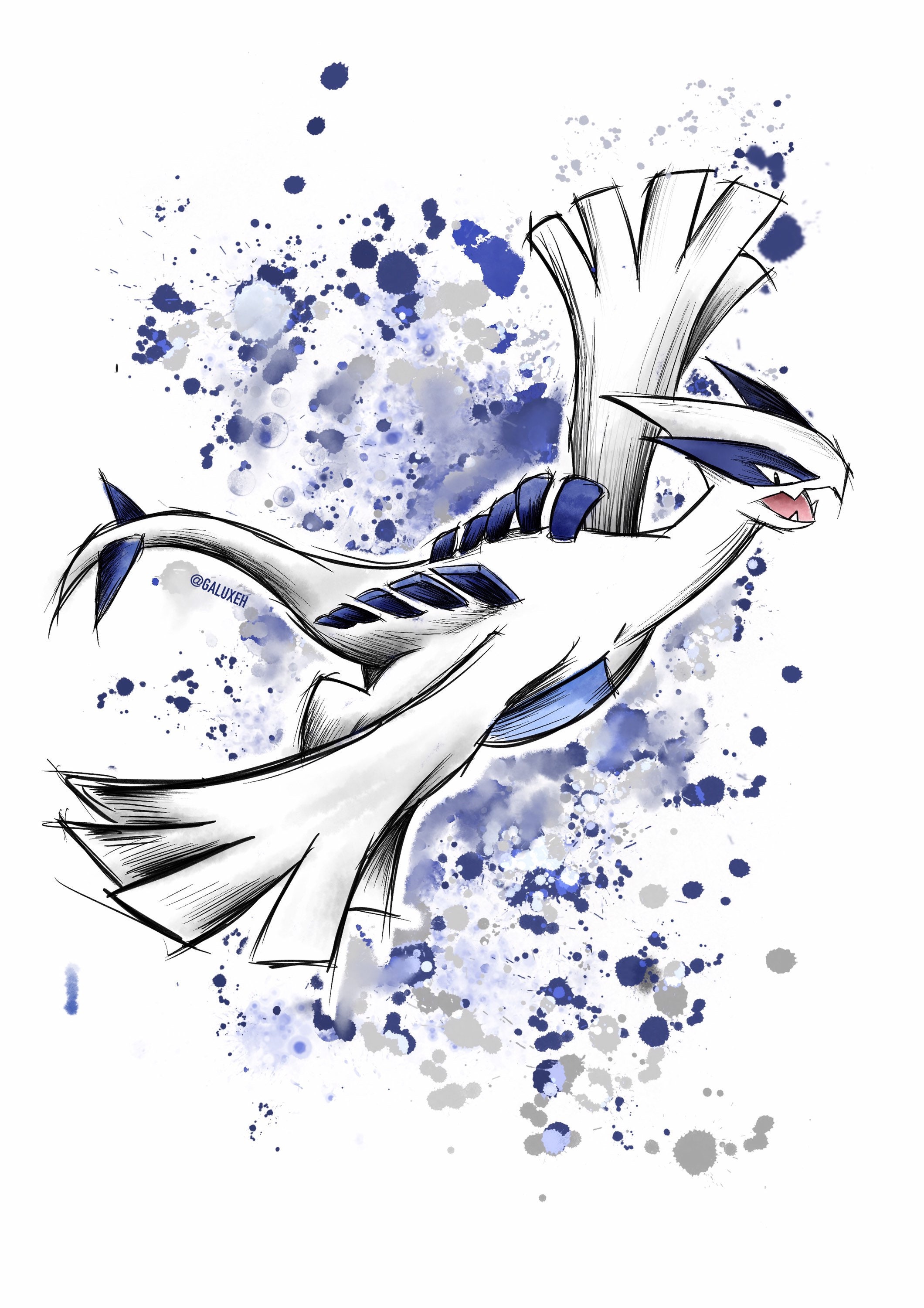 LUGIA inspired Pokemon Print