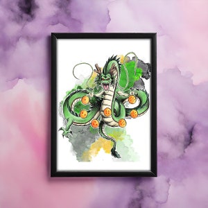 Shenron Dragon ball z inspired Print A4 A3