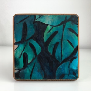 Outside - original painting, acrylic on panel