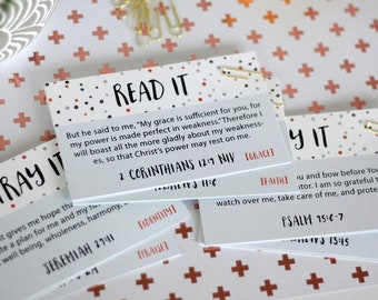 Printed Bundle 2 - 24 Scripture Cards - Prayer Cards for Kids